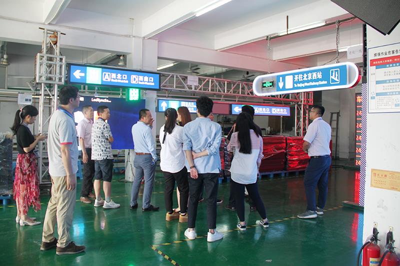 北京軌道交通各級單位領導一行蒞臨恒彩光電考察